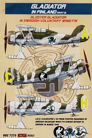 Gloster Gladiator Mk.II on skis Decals Finland. Swedish Voluntary Wing F19 part 3 #KORD7279