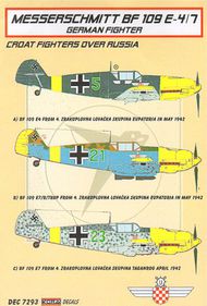  Kora Models  1/72 Messerschmitt Bf.109E-4/Bf.109E-7 (Croatian Air Legion) KORD7293