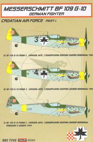  Kora Models  1/72 Messerschmitt Bf.109G-10 Croatian Air Force Part 1 KORD7298