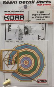  Kora Models  1/48 Tropical Parasol for all Messerschmitt Bf.109F/Bf.109G kits (etched umberella parts, paper canopy, resin fittings) KORDS48008