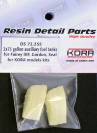  Kora Models  1/72 75 gallon auxiliary fuel tanks Fairey IIIF (2 pcs.) KORDS72255