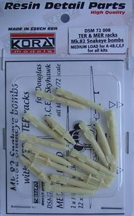  Kora Models  1/72 TER & MER racks and Mk.82 Snakeye (Medium load) KORDSM7208