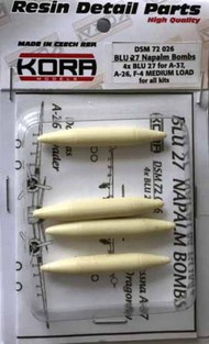  Kora Models  1/72 BLU 27 Napalm Bombs 'Medium Load' KORDSM7226