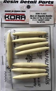  Kora Models  1/72 BLU 27 Napalm Bombs 'Heavy Load' (8 pcs.) KORDSM7227