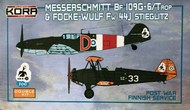  Kora Models  1/72 Messerschmitt Bf.109G-6 and Focke-Wulf Fw.44J Finnish post war - Double kit. KORPK72100