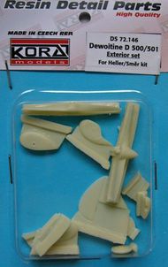  Kora Models  1/72 Dewoitine D.500/D.501 Exterior set (designed to be used with Heller and Smer kits) KORS72146