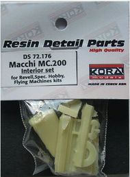  Kora Models  1/72 Macchi C.200 Interior set (designed to be used with Revell and Special Hobby and Flying Machine kits) KORS72176
