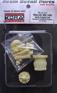  Kora Models  1/72 Macchi C.200 Early Engine set Hamilton standard propeller (designed to be used with Revell and Special Hobby and Flying Machine kits) KORS72177