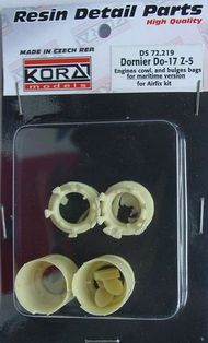  Kora Models  1/72 Dornier Do.17Z-5 engine cowlings & bulges bags for maritime version (designed to be used with Airfix kits) KORS72219