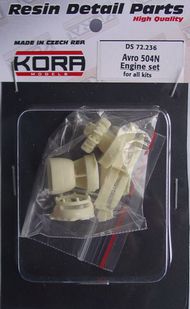  Kora Models  1/72 Avro 504N Engine set (designed to be used with A Model and Airfix kits) KORS72236
