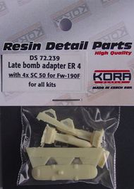 Kora Models  1/72 Late Bomb Adapter ER 4 with 4 x SC 50 for Focke-Wulf Fw.190F (designed to be used with Airfix, Hasegawa, Mastercraft and Revell kits) [Fw.190F-2 Fw.190F-8 Fw.190F-8/A8 Fw.190F-8/R14 Fw.190F-8/Fw.190A-8] KORS72239