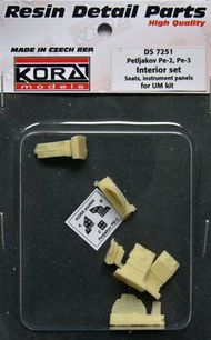  Kora Models  1/72 Petlyakov Pe-2/Pe-3 - Interior Set (designed to be used with Unimodel kits) KORS7251