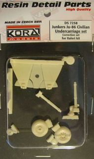 Junkers Ju.86 Civil. Undercarriage set (designed to be used with Italeri kits) #KORS7258