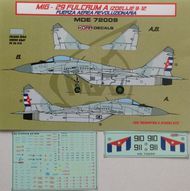  Kora Models  1/72 Mikoyan MiG-29 'Fulcrum' 9-12 Cuban Air Force MDE72009