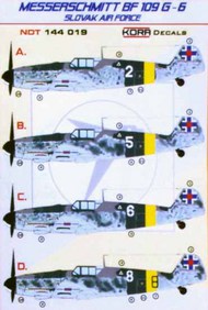  Kora Models  1/144 Messerschmitt Bf.109G-6 Slovak Air Force NDT144019