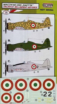  Kora Models  1/32 Macchi MC.200 Saetta Italian Co-Belligerent Air Force NDT32054