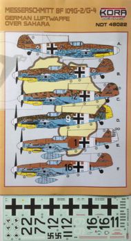  Kora Models  1/48 Messerschmitt Bf.109G-2/Bf.109G-4 Luftwaffe over Sahara NDT48022