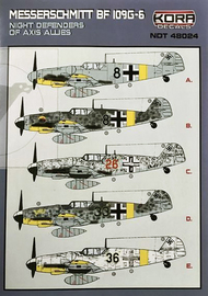  Kora Models  1/48 Messerschmitt Bf.109G-6 Night Defeners of Axis Allies NDT48024