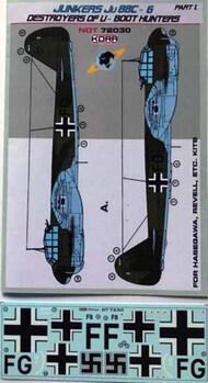  Kora Models  1/72 Junkers Ju.88C-6 Destroyer of U-Boot hunt. Pt. NDT72030