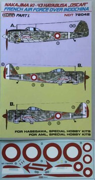  Kora Models  1/72 Ki-43 Oscar French AF - Indochina Pt.1 NDT72042