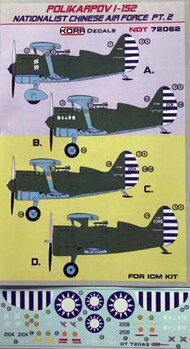  Kora Models  1/72 Polikarpov I-152 Nationalist Chinese AF - part 2 NDT72062