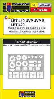 LET L-410 canopy frame paint mask #KPEX7228