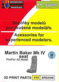 Martin Baker Mk.IV seat 3D printed parts #KPEX7258