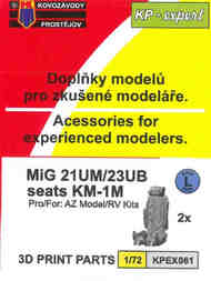 Mikoyan MiG-21UM/MiG-23UB seats 3D printed parts #KPEX7261