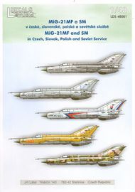  L Decals Studio  1/48 Mikoyan MiG-21MF/MiG-21MFN/MiG-21SM in Czech, Slovak, Polish and Soviet service LDS48001