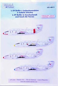  L Decals Studio  1/48 L-29 Delfin in Czechoslovak and Czech Air Forces LDS48012