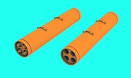 LAU-10 A ZUNI Rocket pod 2pcs 3D-printed bombs #LF3D7209