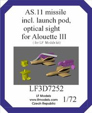  LF Models  1/72 AS.11 missile incl. launch pod, optical sight for Alouette III LF3D7252