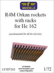 3D printed R4M Orkan rockets with racks for He.162, 2x 12 rockets for all kits. #LF3D7262