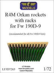 3D printed R4M Orkan rockets with racks for Fw.190D-9, 2x 13 rockets for all kits. #LF3D7263