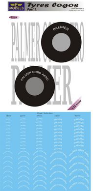  LF Models  1/32 Tyre logos Part 2. 10 options of Palmer tyre logos LFMC3214