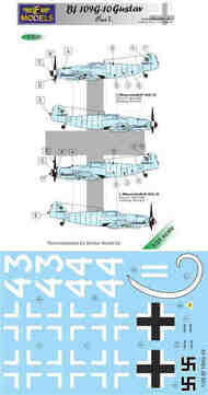 Decals Bf.109G-10 Gustav Part 1 (border) #LFMC3503