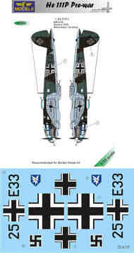  LF Models  1/35 Heinkel He.111H Pre-war 1 decal option LFMC3509