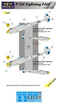 Lockheed P-38L Lightning FAH (2 decal options) (designed to be used with for Academy, Fujimi and Minicraft kits) #LFMC4404