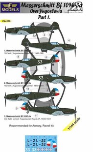  LF Models  1/144 Messerschmitt Bf.109E3a Yugoslavia LFMC44110