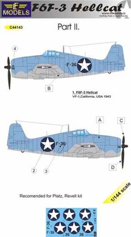 Grumman F6F-3 Hellcat part II. F-36, VF-1, California 1943 #LFMC44143