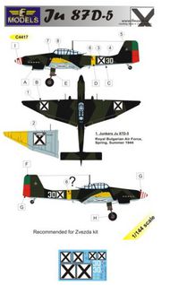 LF Models  1/144 Junkers Ju.87D-5 'Stuka' (Bulgaria) (designed to be used with Zvezda kits) LFMC4417