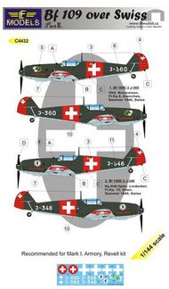 Messerschmitt Bf.109E-3 over Swiss part 2 (designed to be used with Armory, Mark I Models and Revell kits) #LFMC4432