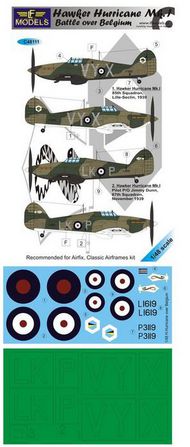  LF Models  1/48 Hawker Hurricane Mk.I Battle over Belgium (Paint mask included) LFMC48111
