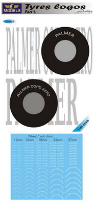  LF Models  1/48 Tyre manufacturer logo's s logos - Part II. Palmer and Palmer Cord Aero LFMC48121