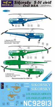 LF Models  1/48 Sikorsky S-51 civil over USA LFMC48174