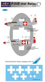  LF Models  1/48 North-American P-51B Mustang in Swiss service (2) 42-106438 two alternative schemes. LFMC4822