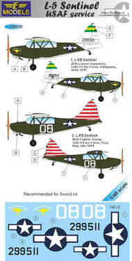 Stinson L-5 Sentinel USAF service 2 decal options #LFMC48230