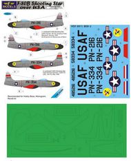 Lockheed F-80B Shooting over USA (paint mask included) (designed to be used with Hobby Boss, Monogram and Revell kits) #LFMC4899