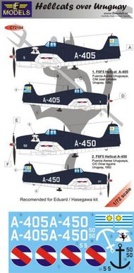 Grumman F6F-5 Hellcats over Uruguay (designed to be used with Eduard kits and Hasegawa kits) #LFMC72104