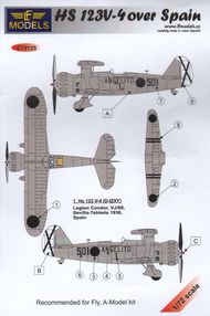  LF Models  1/72 Henschel Hs.123V-4 over Spain (designed to be used with Fly and A Model kits) LFMC72125